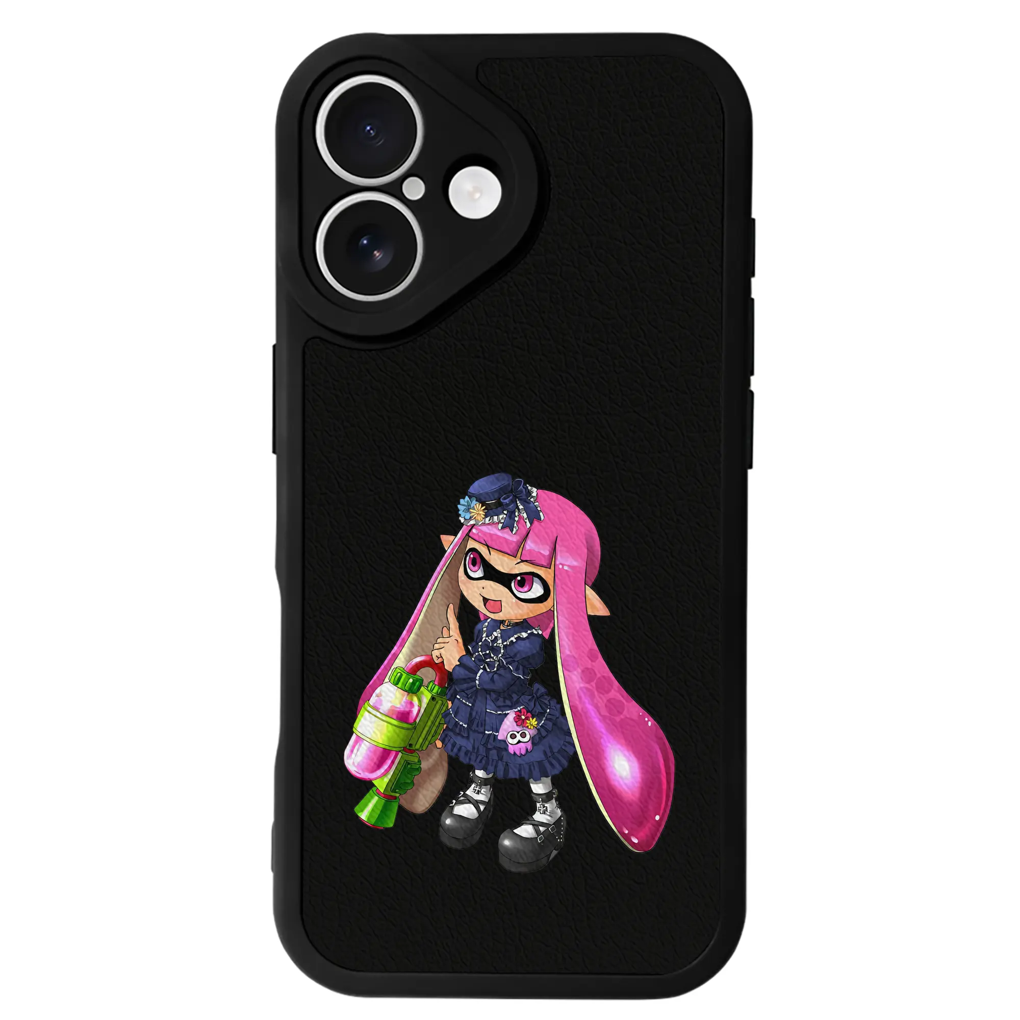スプラトゥーン グッズ,インクリング - IPhone 16シリーズ対応 ・ シリコンスマホケース ・ レザー調 ・ 高精度フィット ・ 耐衝撃 ・ ワイヤレス充電対応 ・ 精密カット